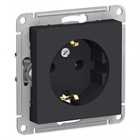 Розетка 1-м СП AtlasDesign 16А IP20 с заземл. механизм карбон SE ATN001043 1240541