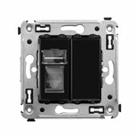 Розетка компьютерная 1-м СП Avanti "Черный квадрат" RJ45 кат.5E DKC 4402463 1236251