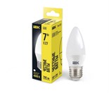 Лампа светодиодная Eco 7Вт C35 свеча 4000К нейтр. бел. E27 230В IEK LLE-C35-7-230-40-E27 459837