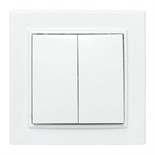 Выключатель 2-кл. СП Минск 10А IP20 бел. Basic EKF ERV10-023-10 453868