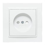 Розетка 1-м СП Минск 10А IP20 без заземл. защ. шторки бел. Basic EKF ERR10-022-100 453862