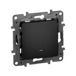 Выключатель 1-кл. СП Etika 10А IP20 250В 10AX с подсветкой/индикацией авт. зажимы механизм антрацит Leg 672603 437624