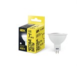 Лампа светодиодная Eco 7Вт MR16 софит 4000К нейтр. бел. GU5.3 630лм 230-240В IEK LLE-MR16-7-230-40-GU5 422026