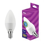 Лампа светодиодная C37 5Вт свеча 2700К тепл. бел. E14 420лм 180-240В REV 32271 9 423999