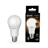 Лампа светодиодная Black 12Вт A60 грушевидная 3000К тепл. бел. E27 1150лм GAUSS 102502112 1145490