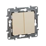 Переключатель 2-кл. СП Etika Plus 10А IP20 250В 10AX безвинтов. зажимы механизм сл. кость Leg 672312 1066886