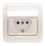 Розетка 1-м СП Mimoza 16А IP20 с крышкой бел./бел. Makel 12029 150446