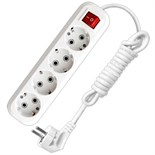 Удлинитель 4х2м с заземл. 16А IP20 S-304 ПВС 3х1 с выкл. UNIVersal 9634419 97315