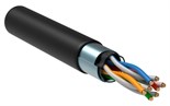 Кабель витая пара F/UTP кат.5E 4х2х24AWG solid CU LDPE Outdoor черн. (м) GENERICA BC3-C5E04-339-305-G 1295441
