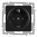 Розетка Accent 6-202-05 2P+E Schuko 16А-250В IP20 СУ антрацит Intro Б0063693 1931463
