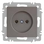 Розетка Accent 6-201-09 2P 16А-250В IP20 СУ титан Intro Б0063673 1931458