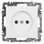 Розетка Intro Accent 6-201-01 2Р 16А-250В IP20 СУ AL/CU бел. Intro Б0063653 1913947