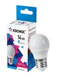 Лампа светодиодная 14Вт Шар 45 E27 4500К 174-265В КОСМОС LkecLED14wGL45E2745 1877853