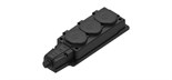 Колодка удлинителя 3-м MultiSet 16А 250В IP44 с заземл. каучук черн. SE MST4103BK 1816840
