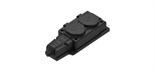 Колодка удлинителя 2-м MultiSet 16А 250В IP44 с заземл. каучук черн. SE MST4102BK 1816839