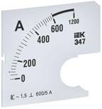Шкала сменная для амперметра Э47 600/5А-1.5 72х72мм IEK IPA10D-SC-0600 1791694