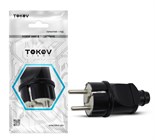 Вилка прямая 16А 250В с заземл. черн. TOKOV ELECTRIC TKL-PLZ-C05 1745034