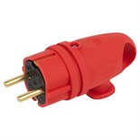 Вилка VX11-R-IP44 16А IP44 с кольцом угловая с заземл. каучук красн. ЭРА Б0055417 1773108