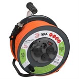 Удлинитель силовой RMx-4es-3x2.5-50m-IP44 на метал. катушке с заземлением с выключателем 4 розетки 50м ПВС Эра Б0052922 1699051