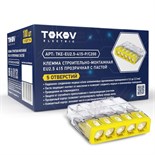 Клемма строительно-монтажная СМК 2273-245 EU2.5 415 5-проводная с пастой TOKOV ELECTRIC TKE-EU2.5-415-P/C100 1672311