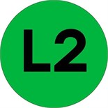 Наклейка "L2" d20мм PROxima EKF an-2-15-1 1412981