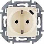 Розетка 1-м СП Inspiria 16А IP20 250В 2P+E немецк. стандарт с заряд. устройством USB тип C 1.5А 5В механизм сл. кость Leg 673771 1445266