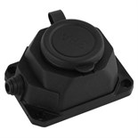 Колодка удлинителя 1-м с заземл. 16А IP44 K-1e-B-IP44 каучук черн. Эра Б0044543 1384432