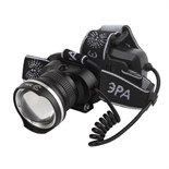 Фонарь аккумуляторный налобный GA-806 CREE 5Вт регулир. фокус литиевый аккум. 2.5А.ч алюм. USB пластик. (кор.) Эра Б0039626 1360299