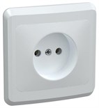 Розетка 1-м СП Вега РС10-2-ВБ 10А IP20 без заземл. без защ. шторок бел. IEK ERV10-K01-10-DM 452892