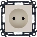 Розетка 1-м СП Valena Life 16А IP20 250В 2P защ. шторки безвинтов. клеммы с лицев. панелью механизм сл. кость Leg 753516 414113