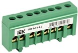 Шина PE "земля" в корп. изол. на DIN-рейку ШНИ-6х9-8-К-З зел. IEK YNN10-69-8KD-K06 250708
