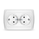 Розетка 2-м СП Маргарита 16А IP20 с заземл. бел. UNIVersal М0128 84922