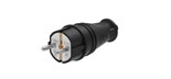 Вилка прямая MultiSet 16А 250В IP44 с заземл. каучук черн. SE MST4001BK 1816836