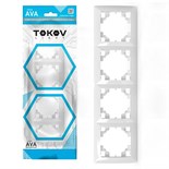 Рамка 4-м AVA бел. TOKOV LIGHT TKL-AV-RM4-C01 1909896
