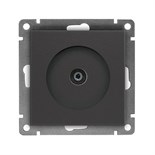 Розетка телевизионная TV 1-м СП Афина механизм графит Universal A0027-Gr 1734459