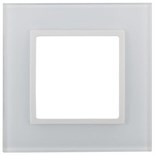 Рамка 1-м 14-5101-01 стекло Elegance бел.+бел. Эра Б0059166 1685350