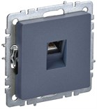 Розетка компьютерная СП RJ45 кат.5E BRITE РК10-БрМ механизм маренго IEK BR-K10-1-K35 1623778