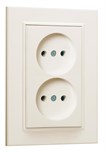 Розетка 2-м СП Karea 10А IP20 б/з крем. Makel 56010017 1589860