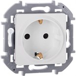 Розетка 1-м СП Inspiria 16А IP20 250В 2P+E защ. шторки немецк. стандарт механизм бел. Leg 673730 1445269