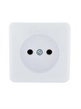 Розетка 1-м ОП Viola 16А IP20 без заземл. бел. LEZARD 751-0200-121 536577