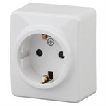 Розетка 1-м ОП Эра Эксперт 11-2203-01 16А IP20 250В 2P+E Schuko бел. Эра Б0020685 1231735