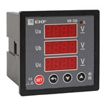 Вольтметр цифровой VD-723 на панель 72х72 трехфазный EKF vd-723 1283087