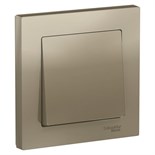 Выключатель 1-кл. СП AtlasDesign 10А IP20 (сх. 1) 10AX в сборе шампань SE ATN000512 1240312