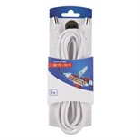 Шнур антенный штекер TV- гнездо TV 3м бел. блист. Rexant 06-3081 510469