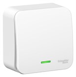 Выключатель 1-кл. ОП Blanca 10А IP20 (сх. 1) 250В с подсветкой с изолир. пластиной бел. SE BLNVA101111 1210451