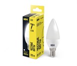 Лампа светодиодная Eco 7Вт C35 свеча 4000К нейтр. бел. E14 230В IEK LLE-C35-7-230-40-E14 459836