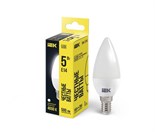 Лампа светодиодная Eco 5Вт C35 свеча 4000К нейтр. бел. E14 450лм 230-240В IEK LLE-C35-5-230-40-E14 422005