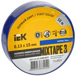 Изолента ПВХ 0.13х15мм (рул.10м) син. IEK UIZ-13-10-10M-K07 304398