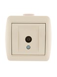 Розетка телевизионная оконечная TV ОП Nata 16А IP20 крем. LEZARD 710-0300-130 249483