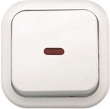 Выключатель 1-кл. ОП Валентина 10А IP20 А16-054 с индикацией бел. Кунцево 7632 16900